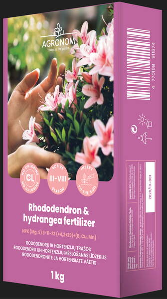 Rhododendronite ja Hortensiate mineraalväetis NPK (8-11-22)